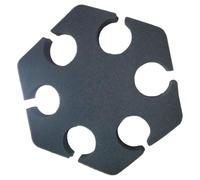 Multifunctional Microphone Rack with 6 Shock Absorbing Slots Space-Efficient Portable Design for Cord Sound Devices Multi-Hole Microphone Stand with Silicone Base