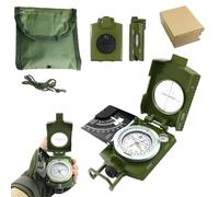 Multifunctional Military Aiming Navigation Compass Compass, Sighting Window with Reticle, Measuring Slopes With Clinometer & Taking Bearings From Eyepiece Led Oriented Outdoor Camping Supplies(Green)