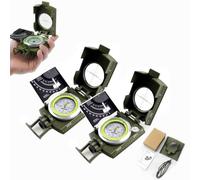 Multifunctional Military Aiming Navigation Compass, With Inclinometer, Impact Resistant & Waterproof Compass for Outdoor, Hiking, Camping, Survival Gear, Military Gear, Adventure(Green 2PCS,S)
