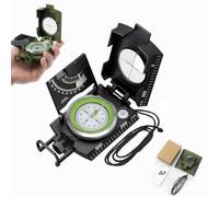 Multifunctional Military Aiming Navigation Compass, With Inclinometer, Impact Resistant & Waterproof Compass for Outdoor, Hiking, Camping, Survival Gear, Military Gear, Adventure(Black 1PC,L)