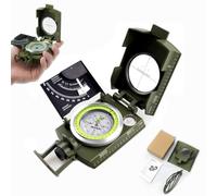 Multifunctional Military Aiming Navigation Compass, With Inclinometer, Impact Resistant & Waterproof Compass for Outdoor, Hiking, Camping, Survival Gear, Military Gear, Adventure(Green 1PC,S)