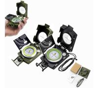Multifunctional Military Aiming Navigation Compass, With Inclinometer, Impact Resistant & Waterproof Compass for Outdoor, Hiking, Camping, Survival Gear, Military Gear, Adventure(Total,L)