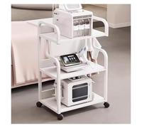 Multifunctional Mobile Cart - Esthetician Trolley with Wheels, Salon Spa Beauty Machine Stand, 3 Tier Rolling for Salon(A)