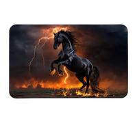 Multifunctional Mouse Pad, Black Horse With Legs Hooves On Fire, Spill-Resistant Mouse Mat, Desk Mats, 25X30cm, Computer, Laptop, Game
