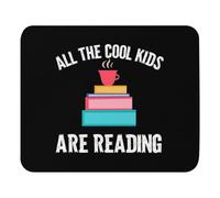 Multifunctional Mouse Pad, Geek Literature Readers Bookworm Funny All Kids are Reading Novel Reader Mouse Mat Ergonomic Desk Mats 25X30cm for PC Typing Home