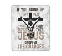 Multifunctional Mouse Pad, if You Bring up My Past You Should Know That Jesus Dropped The Charges Mouse Mat Soft Desk Mats 25X30cm for Work Studying Typing