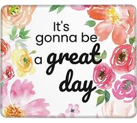 Multifunctional Mouse Pad, It's Gonna Be A Great Day Watercolor Colorful Flower Office Mousepad Spill-Resistant Keyboard Pad 25X30cm for Home Laptop Computer