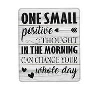 Multifunctional Mouse Pad, One Small Positive Thought Inspirational Quote Gaming Mousepad Comfortable Desk Mats 25X30cm for Typing Office Home