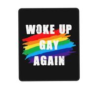 Multifunctional Mouse Pad, Woke Up Gay Again Mousepads Comfortable Keyboard Pad 25X30cm for Work Laptop Studying