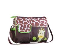 Multifunctional Mummy Handbag Large Capacity Baby Diaper Nappy Changing Bag Waterproof Tote Bag Giraffe Pattern with Green Brim Mummy Handbags