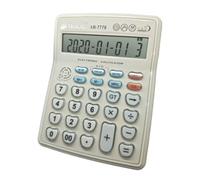Multifunctional Musical Desktop Calculator with 12-Digit LCD Display Big Buttons Piano Play Date Alarm Clock for Office Classroom Home Business Supplies