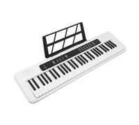 Multifunctional Musical Keyboard 61 Keys Electronic Keyboard 2.2cm Keys Standard Teclados For Beginners(White)