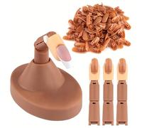 Multifunctional Nails Art Practice Hand Model NonTilt Base Design Includes Various Sized Tips For Beginners Advanced Manicurists Skill Enhancement Exercises Fake Nail Application Trainer Kit