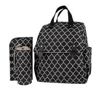 Multifunctional Nappy Backpack Storage Bag Spacious Interior with Portable Baby Nappy Changing Mat Bottle Cover for Mother New Mother Essentials