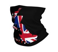 Multifunctional Neck Gaiter,Britain British Flag Map,Headwear Non-Slip Tube Scarf for Sports Climbing Yoga 26X30cm