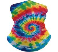 Multifunctional Neck Scarf,Tie Dye Rainbow,Facial Shield Novelty Half Face Scarf for Yoga Tennis Sports 26X30cm