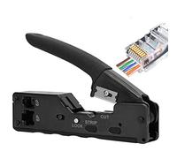 Multifunctional Network Cable Crimper, 8P8C 6P6C Crimping Pliers, Precision Tool Steel Network Plier with Ergonomic Non - Slip Handle for Ethernet RJ45 RJ11 Cables