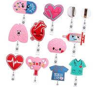 Multifunctional Nurse Reel with Embroidery Design & Sturdy Clip for Medical Workers Retractables Badges Reel