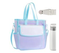 Multifunctional Organizer - Cloisonne Storage Bag, Semi-Transparent Pouch, Equipment with Handle Strap | Book Cup Holder Hardware, Dry Utility Accessory