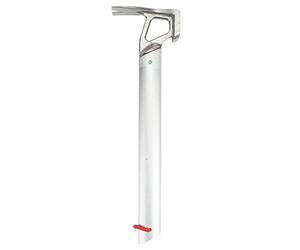 Multifunctional Outdoor Camping Tent Peg Hammer, Climbing Hammer with Nail Puller, Lightweight Aluminum Alloy Handle and Forged Steel Head for Hiking Backpacking Picnics (Silver)
