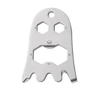 Multifunctional Outdoor EDC Tool Screwdriver Hex Wrench Stainless Steel Keychain Multi Tool For Camping Hiking DIY Home Repair Opening Fastening Kit(silver)