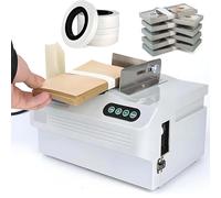 Multifunctional Paper Strapping Equipment, Currency Bundling Machine, 2 Secs Per Time, Adjustable Tape Length & Tightness, LCD Screen, for Banknotes, Tags, Receipts(Machine+43 Rolls)