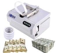 Multifunctional Paper Strapping Equipment, Strapping Bundling Money Tied Tool with Counting Function, 2 Secs/Bundle, 30 Bundles/Min, Cross Binding, for Bank, Retail, Tie Bills(Machine+43 Rolls)