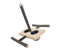 Multifunctional Parrots Stand Grinding Scratchers Toy For Conure Feeding Cups Hammock Training Standing Toy For Parrot