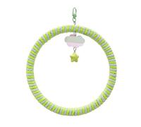 Multifunctional Parrots Swing Cage Hanging Toy Cotton Rope Bird Cage Exercise Perch For Training And Climbing Playtimes Bird Swing With Hook