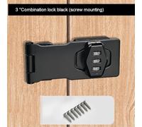 Multifunctional Password Cabinet Door Lock for Drawer, Zinc Alloy Combination Lock with 3-inch and 4-inch Bolt, Waterproof and Rust Resistant, for Easy to(3 inch Black)