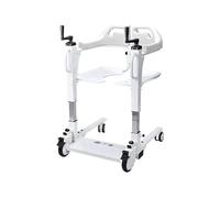 Multifunctional Patient Lift with 180° Split Seat | Home & Car Transport Wheelchair with Shower Commode & Cushion | Elderly Mobility Transfer Machine for Paralyzed Users
