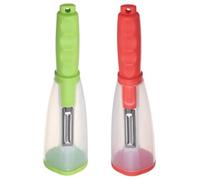 Multifunctional Peeler with Storage Box 2 Pack Potato Vegetable Peeler Speed Peeling of All Kinds of Veg Fruit for Carrots Potatoes Melons Onion Slicer Cabbage Shredder