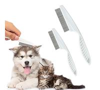 Multifunctional Pet Grooming Comb, Upgrade Pet Grooming Brush,Magic Fine-Tooth Stainless Steel Massage Comb for Detangling Dog Cat Face & Paws, Tear Stain Removal (2 pcs)