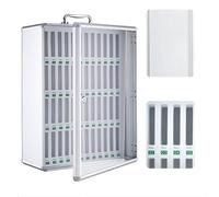 Multifunctional Phone Storage Box & Holder with 1260 Slots Ideal for Classroom & School Use Silver Key with 48 Compartments for Secure Management of Supplies.
