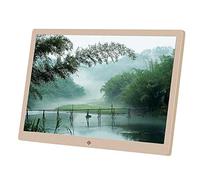 Multifunctional Photo Frame Video Recorder Electronic Photo Album Photo Frame Advertising Machine Photo Display Stand Hd 15 Inch 1280 * 800 Free 16Gu Plate Set-Up,Champagne Gold