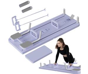 Multifunctional Pilates Board, Sliding Abdominal Trainer, Foldable Ab Exercise Machine, Adjustable Resistance, Compact Home Equipment for Fitness, 550x40x110mm