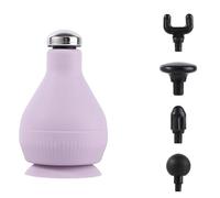 Multifunctional Plastic Massage Gun with 5 Massages Heads Rechargeable Handheld Massagers with Heat Whole Body Percussion Massager Adjustable(Lila)