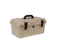 Multifunctional Plastic Tool Box for Home Maintenance & Emergency Auto Repairs, Portable Storage for DIY Projects, and Compact (Brown)