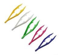 Multifunctional Plastic Tweezers for Kids Great for Crafting Beads and Small Objects (blue)