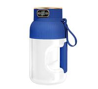 Multifunctional Portable Juicer Cup With Digital Display 2024 Smoothie With Direct Drinking Lid USB Rechargeable For Shakes And Manual Stainless Steel Juicer (C, One Size)