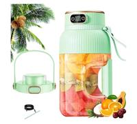 Multifunctional Portable Juicer Cup With Digital Display,Portable Smoothie Blender on the Go,Large Capacity Portable Blender USB Rechargeable,for Shakes and Smoothies, Fruits and Veggies(Green)