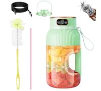 Multifunctional Portable Juicer, Usb Charging Blender, 1200ml Large Capacity Juicer, 10-blade Stainless Steel Blade Blender, Smoothie Milkshake Juicer (1pc-1200ml-green)