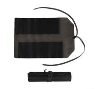 Multifunctional Portable Leather Tool Roll for Organizing Small and Medium Hand Tools (Black)