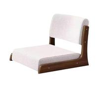 Multifunctional Portable Legless Chair with Backrest Easy to Clean Natural Pine Seat for Living Room Balcony BedroomCozy White Lambswool B