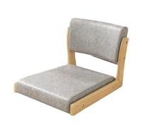 Multifunctional Portable Legless Chair with Backrest Easy to Clean Natural Pine Waterproof for Living Room Balcony BedroomGray Color Option