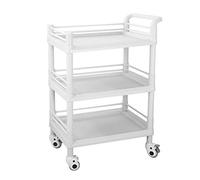 Multifunctional Portable Movable Cart,3 Shelf Hairdresser Salon Rolling Cart, Equipment Beauty Storage Organizer, Home Utility Trolley with Wheels,64.5X44.5X98Cm,64.5X44