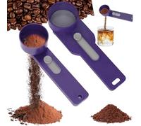 Multifunctional Powder Sliding Spoon,Powderpal Powder Scoop,Multi-Purpose Scoop with Built-in Funnel,Sliding Spoon Funnel,Collagen Formula Coffee Scoops & Funnels System for Narrow Bottles (Purple 2)