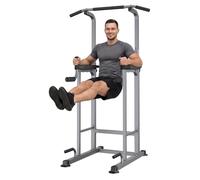 Multifunctional Power Tower Dip Station, Pull Up Bar for Pull-ups, Parallel Bar Dips, Reverse Rows, Leg Raises, Push-ups, 7 Levels Height Adjustable 330LBS Weight Capacity