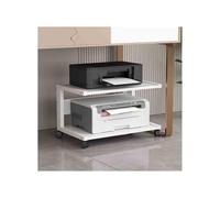 Multifunctional Printer Stand with Wheels Under-Desk Printer Storage & File nizer All-in-One Home Office Solution Stylish White Design for Space Saving