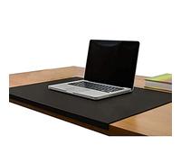 Multifunctional PU Leather Desk Mat,Waterproof Non-Slip Desk Pad Durable Desk Writing Mat 100x50cm Office Heat Resistant Table Mat with Edge Protection,Black
